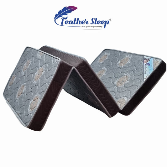 Feather Sleep Foam Foldable Mattress | Tri-Fold/3 Fold Mattress | Camp Portable, Guest Beds, Travel, Floor Mattress