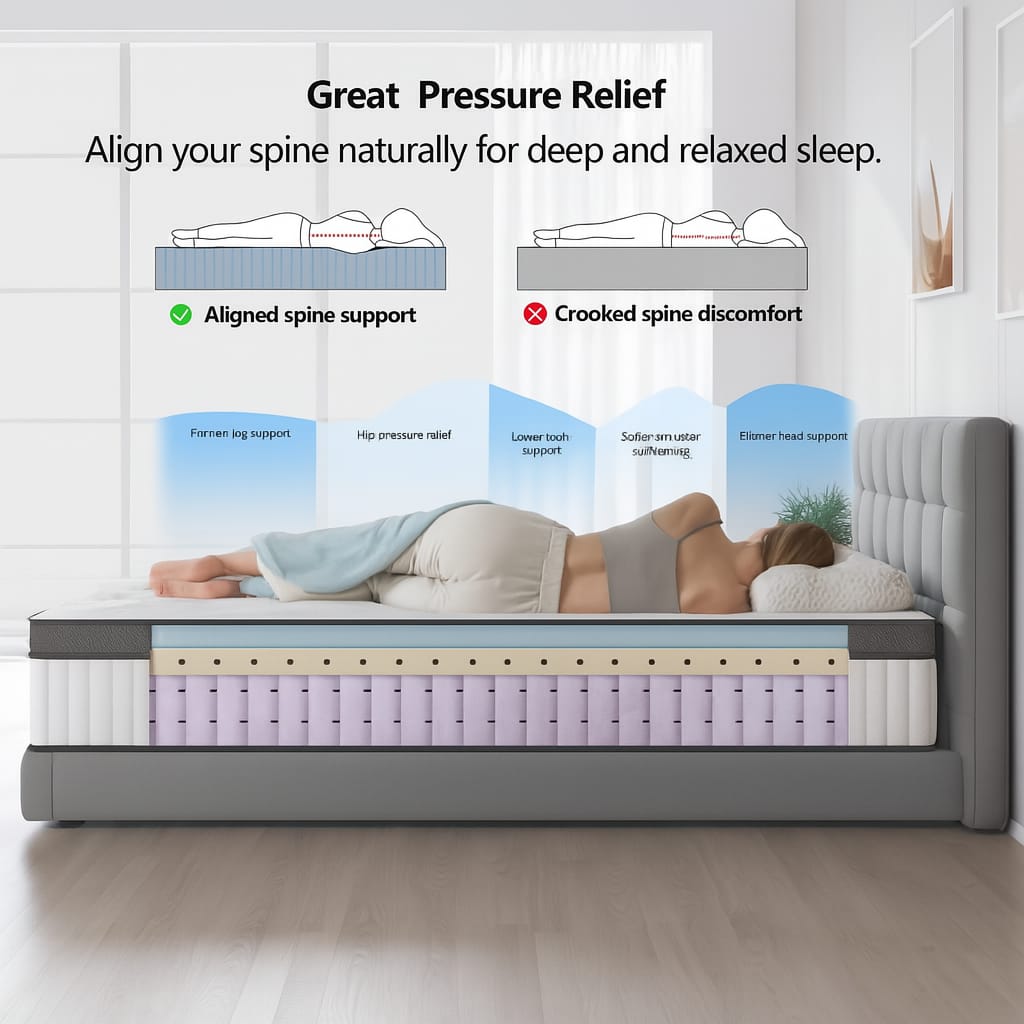 Feather Sleep Orthopedic Mattress – 7 Layers of Cooling, Cushioning, and Core Support