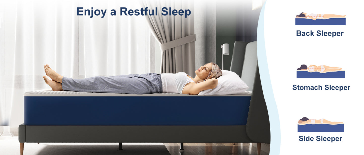 Feather Sleep Cooling Gel OrthoCool Gel Infused Foam Mattress with HR Foam Base | Orthopedic