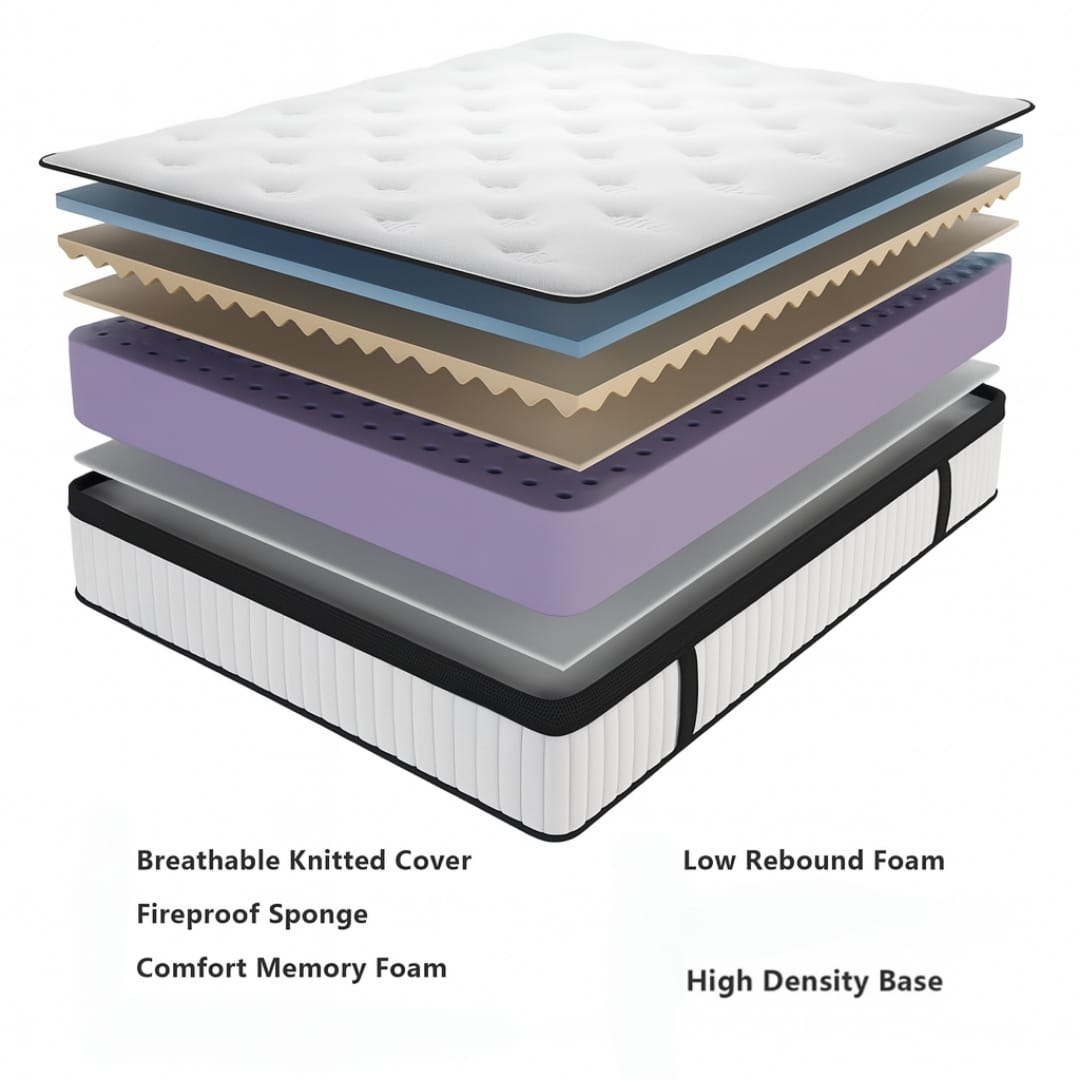 Feather Sleep Orthopedic Mattress – 7 Layers of Cooling, Cushioning, and Core Support
