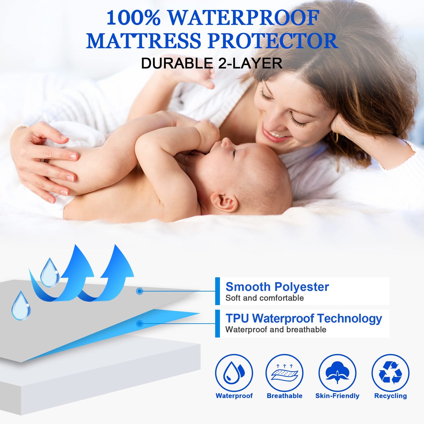 breathable mattress protector for daily use
