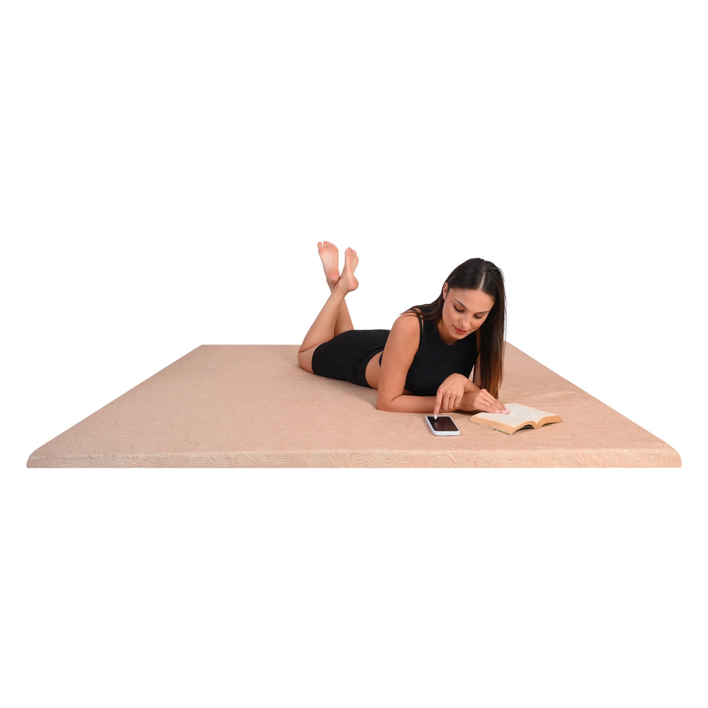 latex feel mattress topper with soft comfort layer
