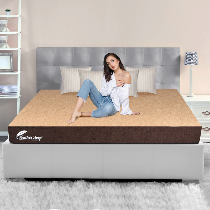 Feather sleep mattress 8 Years Warranty Orthopedic Mattress, 3 Layer ,Memory foam top High Resilience, Dual Sided High Density with Firm & Soft Sides