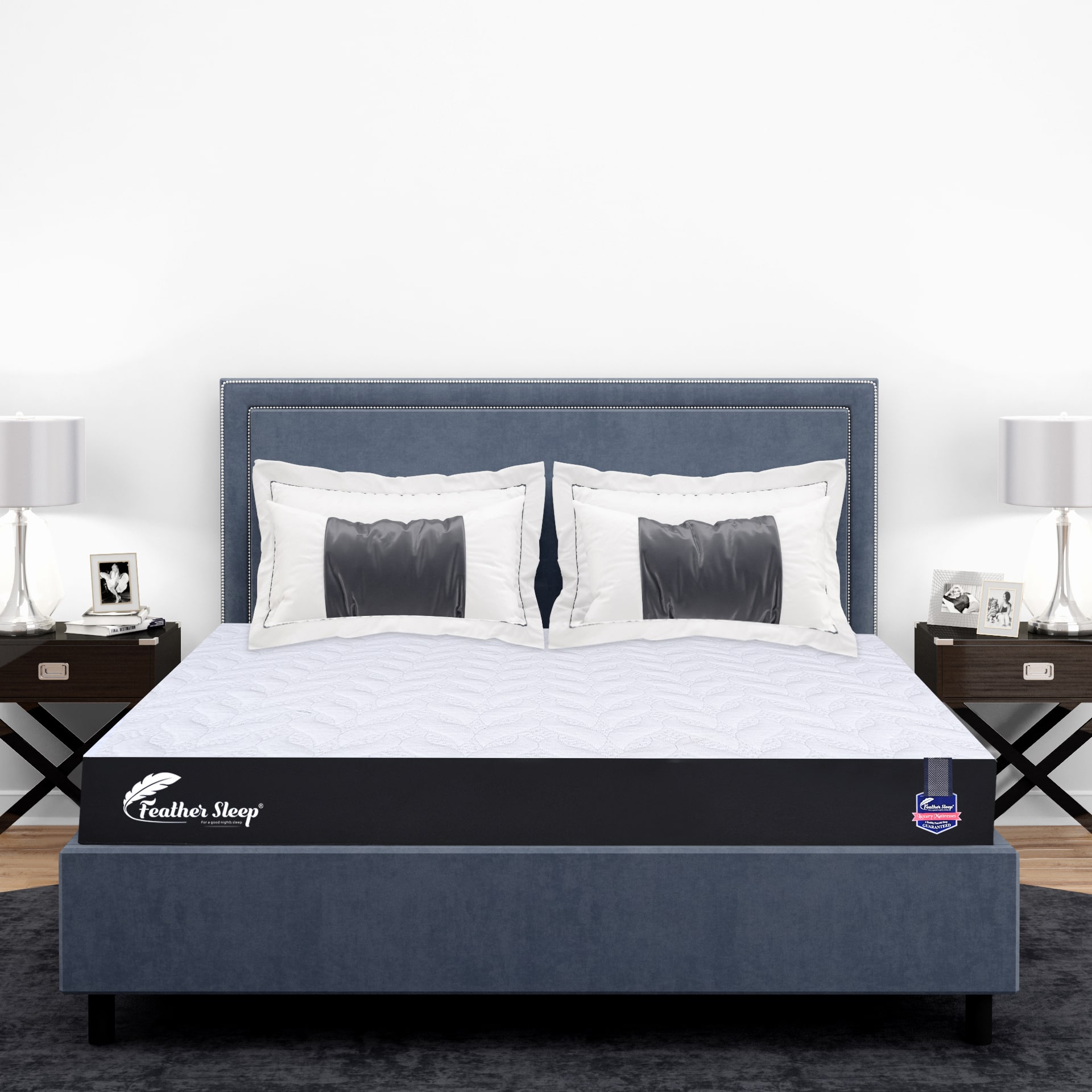 Feather Sleep Sleepy up Orthopedic Mattress Charcoal Dual Side Hard and Soft 3- Layer High Density Softy & Topper+Responsive Charcoal+High Resilience Foam